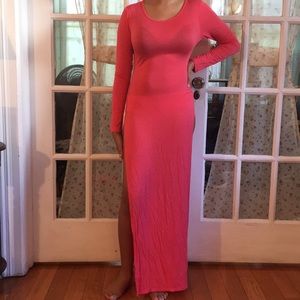 Double high split dress